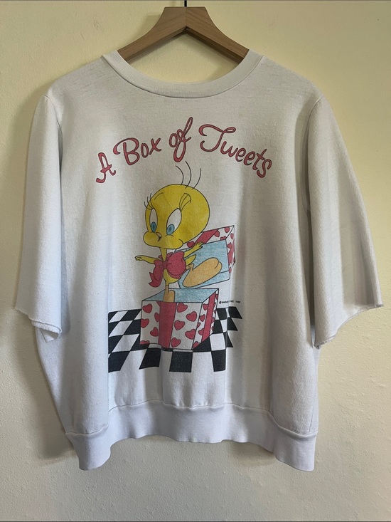 Warner Bros. Sweaters - Warner Bros. Tweety 'A Box of Tweets' White Graphic Sweatshirt